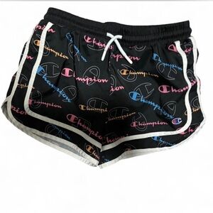 Champion Women's Black Logo Shorts